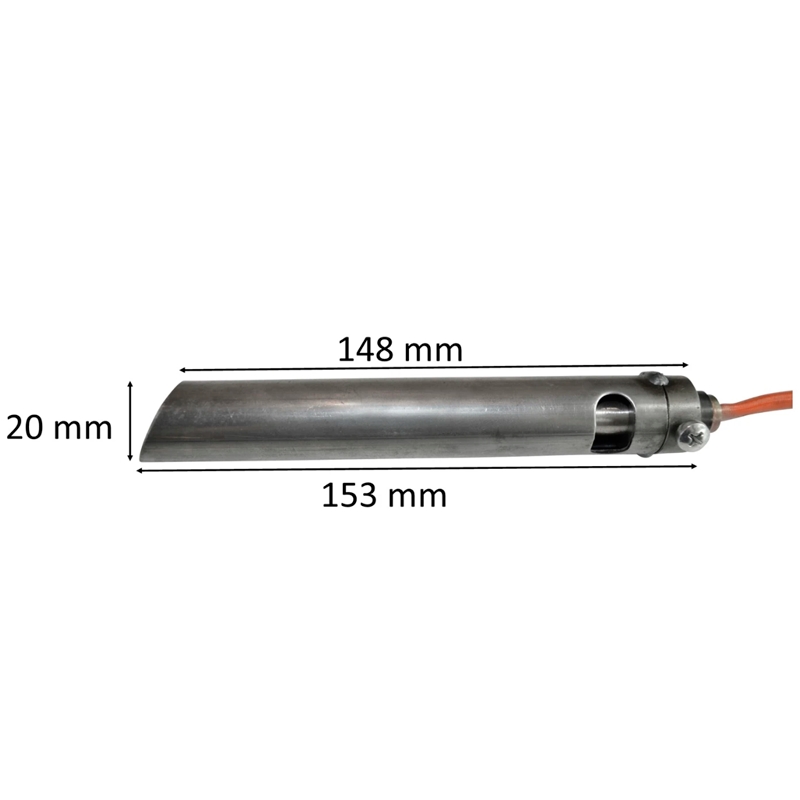 Gloeibougie rond met holster voor pelletkachels: 25 mm x 147 mm / 154 mm 350 Watt