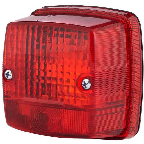John Deere Achterlicht vierkant - 2SB003014151 - Achterlamp rood