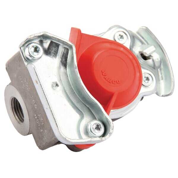 John Deere Luchtremkoppelingskoppen voor 2-leidingsysteem - 9522002210 - Koppelingskop M16x1,5 rood, automatisch
