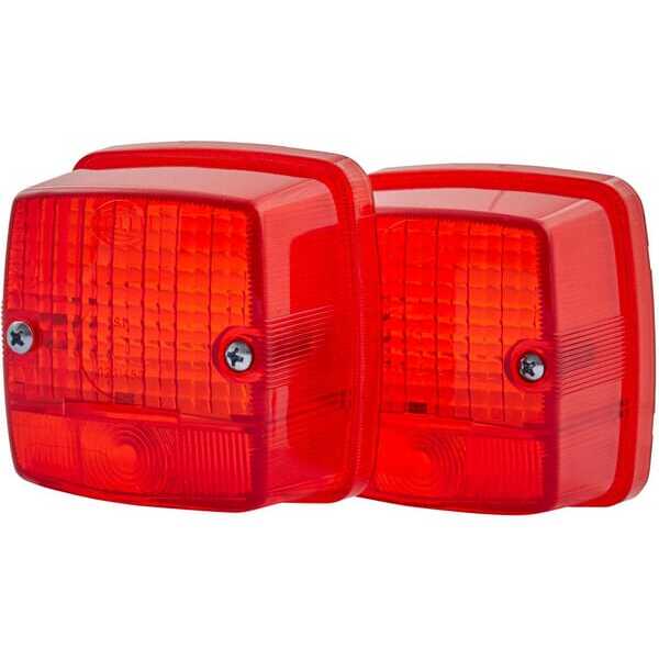 John Deere Losse glazen voor achterlampen Hella - 9EL115003035 - Lampglas rood