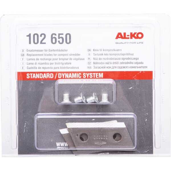 AL-KO HakselaarmessenoverzichtOEF&G - AK102650 - Messet m/b 2x325030+4x503616