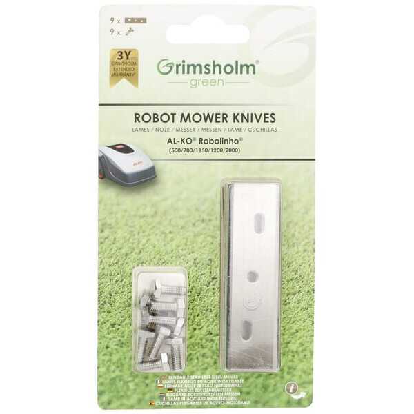 AL-KO RobotmaaiermessenoverzichtUniverseel - FGP1140 - Robotmes voor AL-KO Robolinho (E models) 9 stuks
