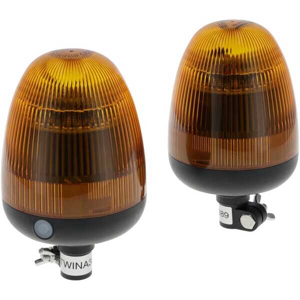 John Deere LEDZwaailamp opsteekbevestiging 12/24V - LA20095 - Led-zwaailichten TWIN, 12-24V, flexibel, 2 st., synchroniseerbaar