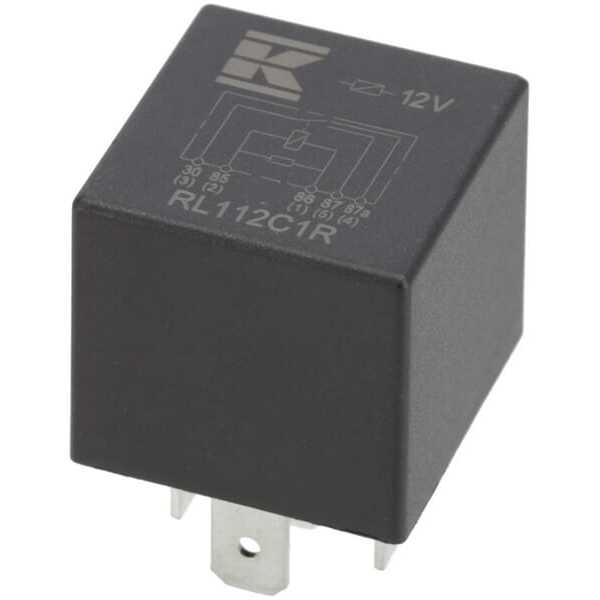 John Deere Relais Kramp - RL112C1R - Minirelais 12V, wissel, 30A/40A, met weerstand, zonder houder