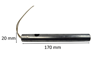 Gloeibougie rond met holster voor pelletkachels: 20 mm x 170 mm 300 Watt
