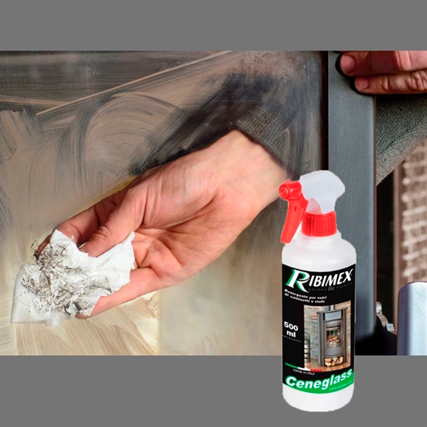 Glasreiniger "Cene" voor het effectief reinigen van de glazen deur van uw pelletkachel