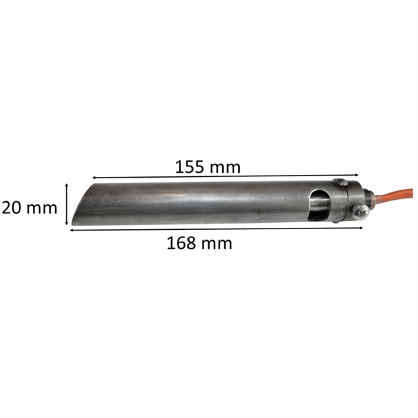 Gloeibougie rond met holster voor pelletkachels: 25 mm x 155mm / 168 mm 350 Watt